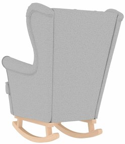 vidaXL Κουνιστή καρέκλα Cloud Grey 74x90x102 cm Ύφασμα