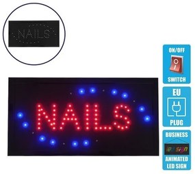 Διακοσμητικό Φωτιστικό Led Πινακίδα Nails 96304 Globostar-96304-Πολύχρωμο 96304