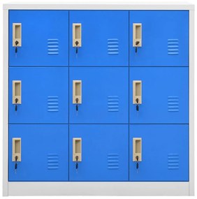 vidaXL Φοριαμοί 2 τεμ. Ανοιχτό Γκρι/Μπλε 90 x 45 x 92,5 εκ. Ατσάλινοι