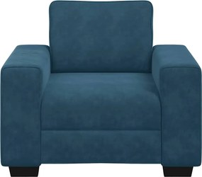 vidaXL Πολυθρόνα-Καναπέ Μπλε Βελούδινη 100x77x82 εκ.