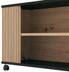 Τραπεζάκι Σαλονιού Correze Mαύρος Δρύς - Artisan Oak 101x55x47 εκ. 101x55x47 εκ.