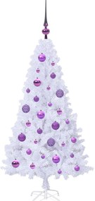 vidaXL Τεχνητό Χριστουγεννιάτικο Δέντρο Λευκό 120 cm PVC και Ατσάλι