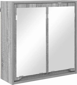 vidaXL Σετ Επίπλων Μπάνιου 4 pcs Γκρίζο Σονομα Επεξεργασμένο ξύλο