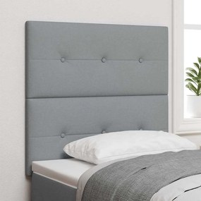 vidaXL Ρυθμιζόμενη Κρεβατοκεφαλή Ανοιχτό γκρι 100 cm ύφασμα