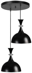 Φωτιστικό Οροφής 534LUN3876 Φ25x70cm 2xE27 40W Black Opviq