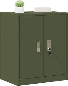 vidaXL Ντουλάπι αποθήκευσης Ελιά Πράσινη 60 x 40 x 70 εκ. Ατσάλι