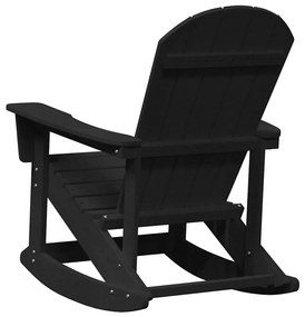 vidaXL Καρέκλα Ροκ Άνταροντζ Μαύρη 73.5x92x90 cm HDPE