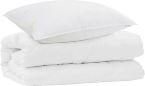 vidaXL Σετ Παπλωμάτων με μαξιλάρι 2 pcs Λευκό Μικροΐνες