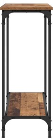 vidaXL Τραπέζι κονσόλας με ράφι Παλαιό ξύλο 101 x 30.5 x 75 εκ