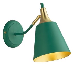 Φωτιστικό Απλίκα Επιτοίχια Ø16 cm 1xE27 Πράσινο -Χρυσό Viokef Menta 4241600
