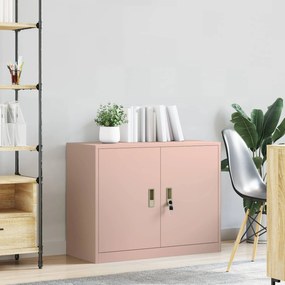 vidaXL Ντουλάπι αποθήκευσης Ροζ 90 x 40 x 70 cm Ατσάλι