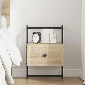 VidaXL Κομοδίνο Επιτοίχιο Sonoma Δρυς 35x30x51 εκ. από Επεξεργ. Ξύλο