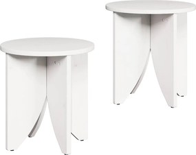 vidaXL Τραπεζάκι σαλονιού 2 pcs Λευκό
