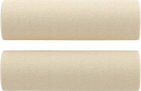 vidaXL Σετ Σαλονιού 2 Τεμαχίων Κρεμ Υφασμάτινο με Μαξιλάρια