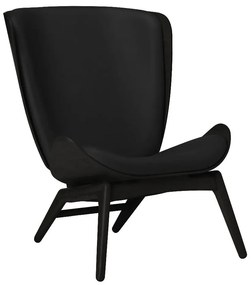 Πολυθρόνα The Reader Hope Leather 5103C5502-12 78x91x105cm Black Oak Black