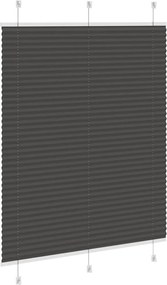 vidaXL Πλισέ περσίδα Μαύρο 105x100 cm Πλάτος υφάσματος 104,4 cm