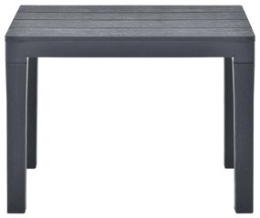 vidaXL Τραπέζι Κήπου με 2 Πάγκους Ανθρακί Πλαστικό