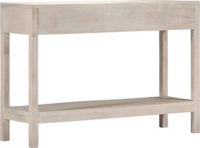 vidaXL Τραπέζι Κονσόλα Λευκό 110x35x75 εκ. Μασίφ Ξύλο Μάνγκο