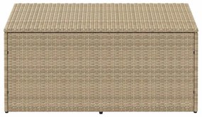 Box αποθήκευσης κήπου Μπεζ 110x50x58 cm Poly Rattan - Μπεζ