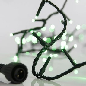 Eurolamp Σειρά 100 LED 3mm Πράσινο Επεκτεινόμενο Έως 3 Τμχ ΙΡ44 4.95m Πράσινο Καλώδιο 600-11336