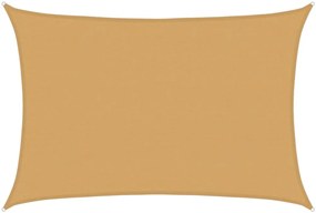 vidaXL Πανί Σκίασης Ορθογώνιο Άμμου 4x6 μ. HDPE 160 γρ./μ²