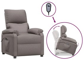vidaXL Πολυθρόνα με Ανύψωση Taupe Υφασμάτινη