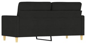 vidaXL Καναπές Διθέσιος Μαύρο140 εκ. Υφασμάτινος