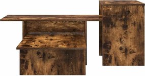 vidaXL Τραπέζι κονσόλας Καπνιστό Δρύς 91,5 x 35 x 38,5 εκ