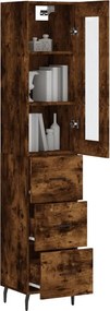 vidaXL Ντουλάπι Καπνιστή δρυς 34,5x34x180 εκ. από Επεξεργασμένο Ξύλο