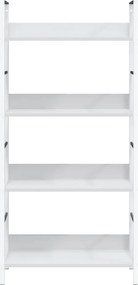 vidaXL Ραφιέρα 4 Επιπέδων Λευκή 60x27,6x124,5 εκ. Επεξεργασμένο Ξύλο