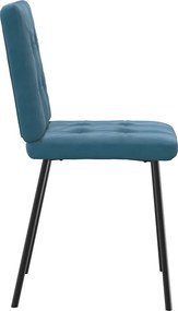 vidaXL Καρέκλες Τραπεζαρίας 2 τεμ. Μπλε Βελούδινες