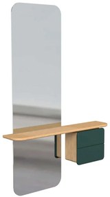Καθρέπτης Τοίχου One More Look 5620C5620-3 78x15x118cm Oak-Green Umage Steel,Wood