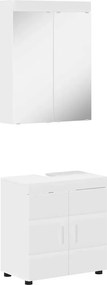 vidaXL Σετ Επίπλων Μπάνιου TULUM 2 pcs Λευκό 60 x 34 x 63 εκ