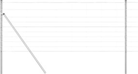 vidaXL Στύλος Περιφράξεων Γαλβανισμένο 50 x 1 m Ατσάλι