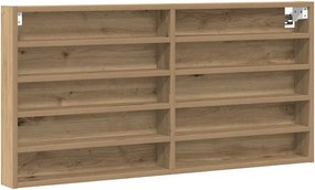vidaXL Βιτρίνα Επιτοίχιο Artisan Oak 100 x 8,5 x 50 cm