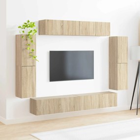 vidaXL Ντουλάπι TV 8 pcs Δρύς Sonoma