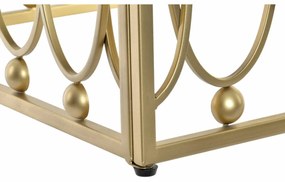 Βοηθητικό Τραπέζι DKD Home Decor Καθρέφτης Χρυσό Μέταλλο MDF (57 x 57 x 52 cm)