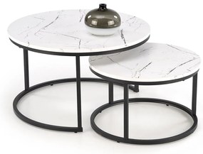 Uni 2 Τραπεζακι Σαλονιου Γκρι Μαρμαρο 120x60x45