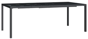 vidaXL Τραπέζι Κήπου Ανθρακί 200x100x72 εκ. Ατσάλινο