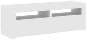 vidaXL Έπιπλο Τηλεόρασης με LED Λευκό 120x35x40 εκ.