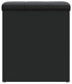 vidaXL Παγκάκι Αποθήκευσης Μαύρο 42x42x45 εκ. από Επεξεργασμένο Ξύλο