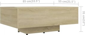 vidaXL Τραπεζάκι Σαλονιού Sonoma Δρυς 85x55x31 εκ. από Επεξ. Ξύλο