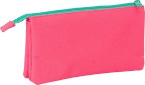 Τριπλή Κασετίνα Nait Nait Rosa fluor Ροζ 22 x 12 x 3 cm
