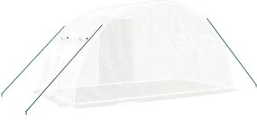 vidaXL Θερμοκήπιο με Ατσάλινο Πλαίσιο Λευκό 8 μ² 4 x 2 x 2 μ.