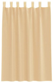 vidaXL Κουρτίνες Voile με βρόχους 2 τεμάχια Άμμος 140x175 cm