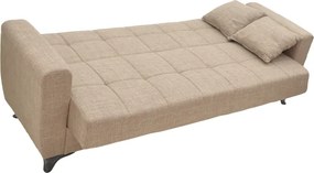 Σετ σαλονιού 2τεμ Modesto pakoworld ύφασμα σε ανοιχτή καφέ απόχρωση