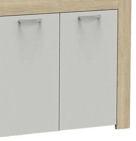 Μπουφές Haven sonoma-λευκό 180x40x80εκ 180x40x80 εκ.