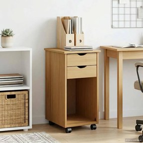 vidaXL Κινητό Ντουλάπι 34 x 39 x 65,5 cm Στερεό πεύκο Μέλι Καφέ