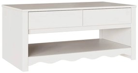 vidaXL Τραπεζάκι σαλονιού Λευκό 99 x 55 x 45 εκ. Μασίφ ξύλο πεύκου
