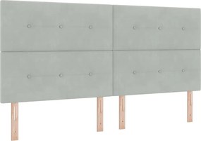 vidaXL Κεφαλάρι Ανοιχτό γκρι 200 cm Βελούδο